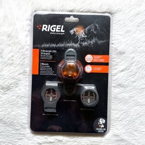 Rigel Dublin Dog Multi Purpose LED Light Orange Dog Collar Backpack Bike Bicycle